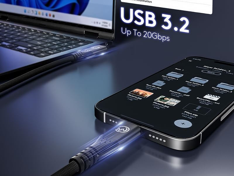 usb c 3.2 gen 2x2 high speed data transfer cable 20gbps 10gbps 5gbps 40gbps