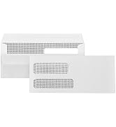 500 No. 9 Flip and Seal Double Window Security Envelopes - Designed for Quickbooks Invoices and B...