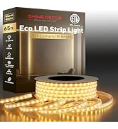 Shine Decor LED Strip Light Easy Connectable, 2800K Warm White, Cold Resistant Weatherproof for I...