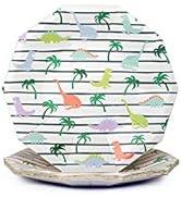 Coterie Dinosaur Paper Plates (Set of 10 small plates) - Dino plates for Kids Birthday, Dino Part...