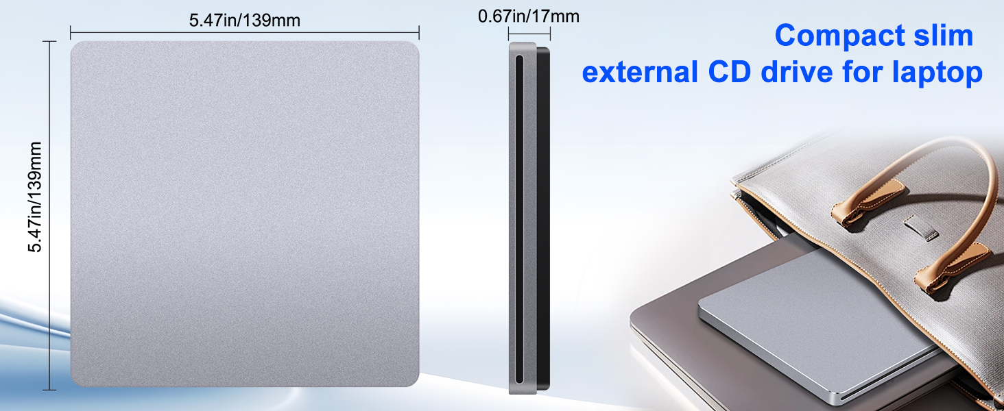 This dvd player for computer ebedded cable design with slim lightweight body, slim and compact.