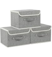 ENUMAIL Fabric Storage Bins Cube Organizers with Flip-Top Lid and Handles,Storage Boxes for Organ...
