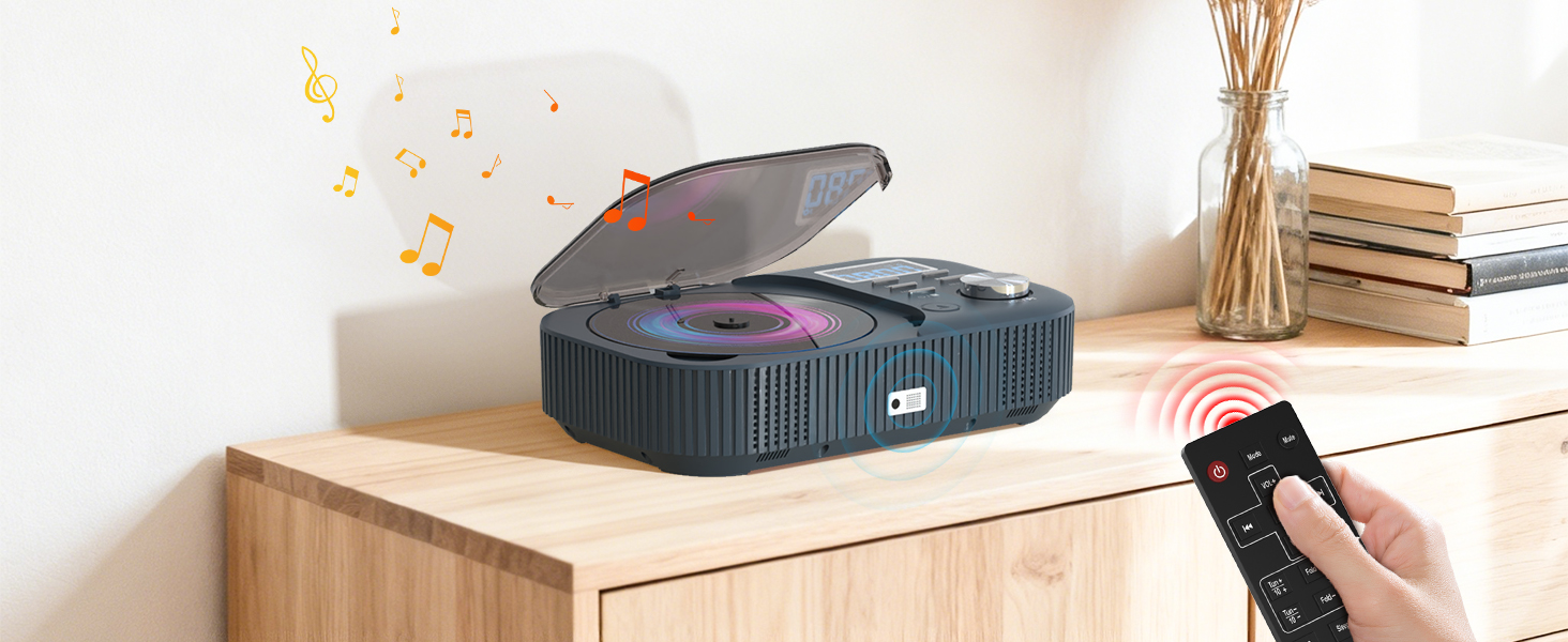 CD Player with Dual Stereo Speakers/Remote Contro