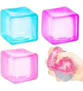 3Pack Ice Cube Stress Ball,Small Cube Fidget Toys,Squishy Cube for Anxiety Relief Stress Reliever...
