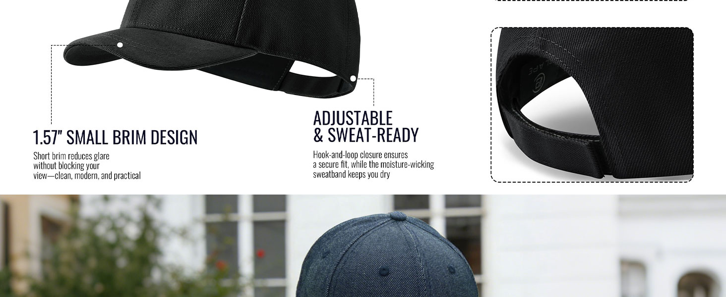 summer caps for men short brim men baseball cap short brim baseball hats for men