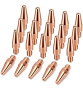 SUNJOYCO 20 PCS 0.035" Welding Tips, KP2744-035T Contact Tip, Tapered 350A MIG Welder Tips Compat...