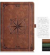 AHGXG Thick Journal Blank Notebook - 320 Numbered Pages A5 Notebook for Writing, 100gsm Plain Pap...