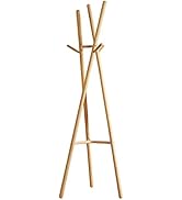 Aibiju Coat Rack Stand with Unique Design, Coat Tree with Hooks, Freestanding Hall Tree with Geom...