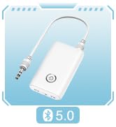 Bluetooth 5.0 Transmitter Receiver for Car, 2 in 1 Aux Bluetooth Adapter