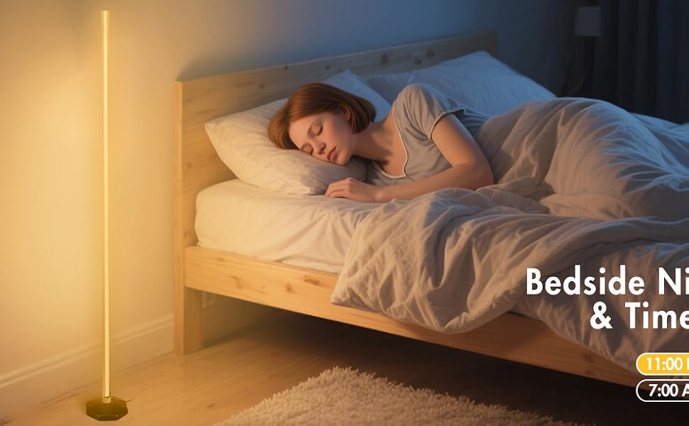dimmable corner floor lamp for bedroom