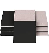 Ezprotekt 8 Pack Reusable Large Felt Furniture Sliders for Hardwood Floors, 5 Inch Square Furnitu...