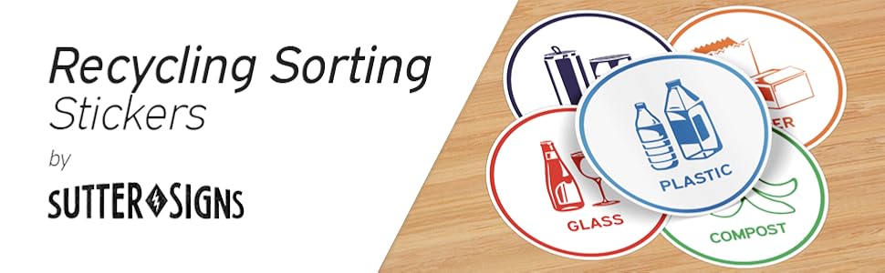 SSIGNS Recycling Sorting Stickers Lg