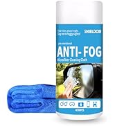 SHIELDOM Glass Anti-Fog Wipes Pre-moistened Defogger to Prevent Fogging on Bathroom Mirror, Showe...