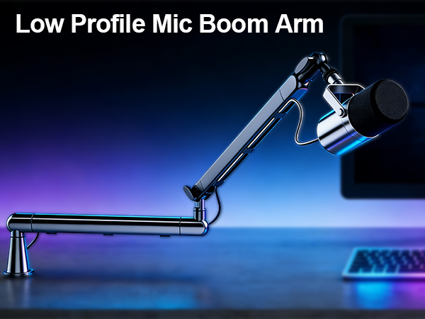 low profile mic arm microphone boom arm