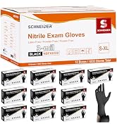 Schneider Medical Black Nitrile Exam Glove, Latex Free Powder Free Disposable Gloves for Cooking,...