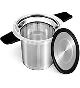 Tifanso Stainless Steel Tea Infuser Steeper Strainer for Loose Leaf Tea, Fine Mesh Reusable Diffu...