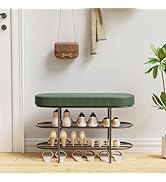 TinyTimes 3-Tier Shoe Bench, Heavy Duty Shoe Rack Bench, Shoe Organizer Shelf, Ideal for Entryway...