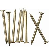 550pcs Gold Hardware Nails, 1'' × 16 Ga Brass Plated Wood Nails, Nails for Hanging Pictures, Fini...