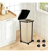 Collapsible13 Gallon Trash Bag Holder Height Adjustable (3 levels) Portable Trash Bag Holder with...