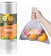 PAPRMA 12” x 16” Food Storage Bags Clear Plastic Produce Bag, Disposable Plastic Bags for Food Ve...