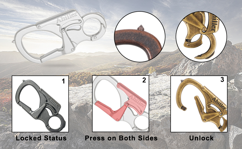 usage of ahiller carabiner key chain clip