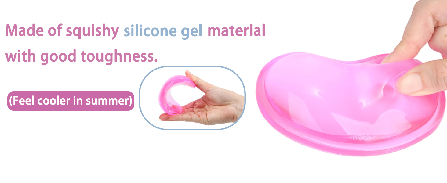 Made of squishy silicone gel materialwith good toughness.