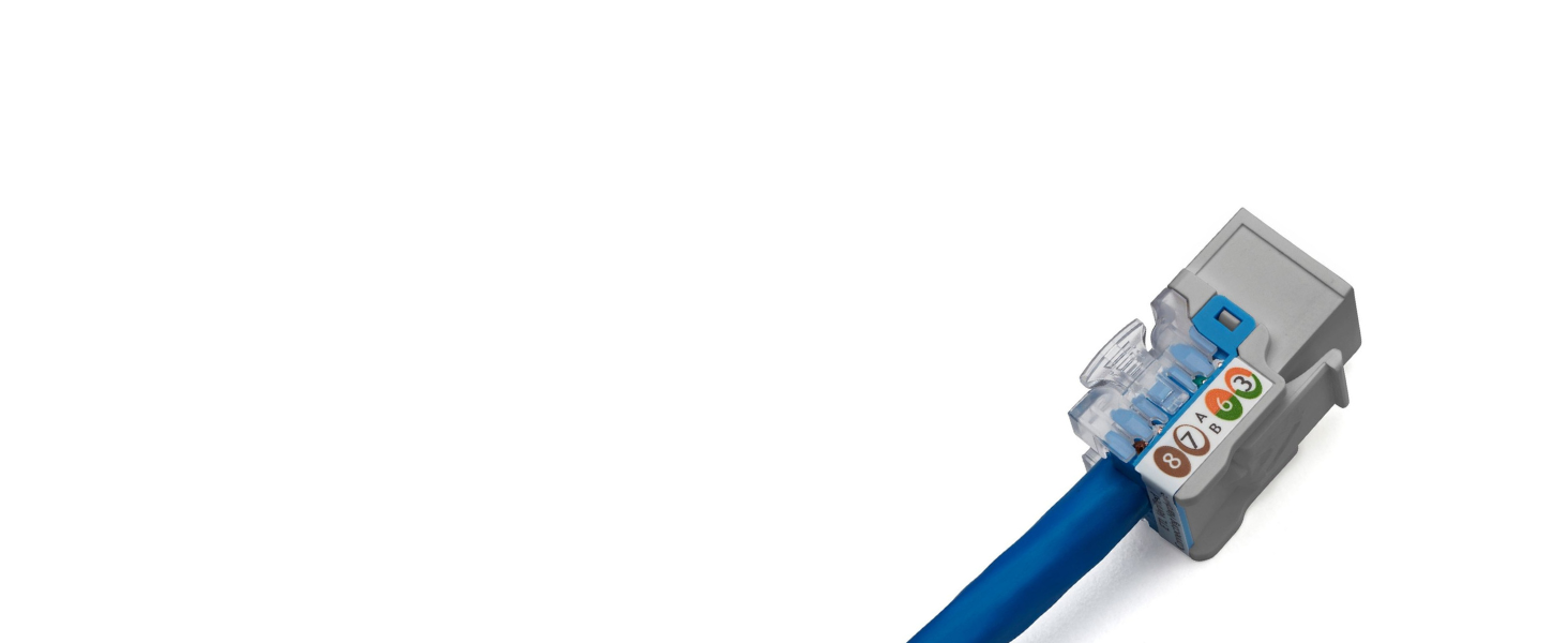 truecable cat6a unshielded punch down keystone jack with PoE support