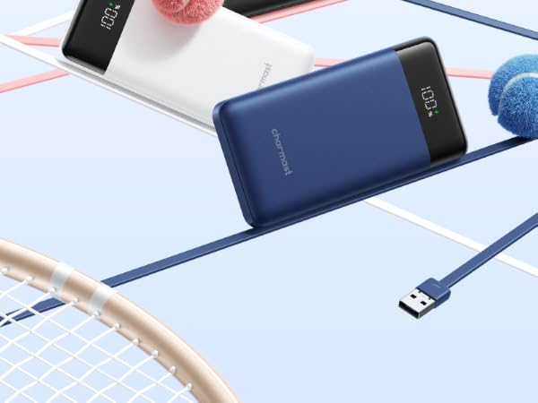 6 outputs 4 input 20W PD 22.5W fast charging with huge led display cable reinforced