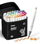 Ohuhu Alcohol Markers: Soft Chisel Red Dot Design Award Winner 48-color Brush & Soft Chisel Dual ...