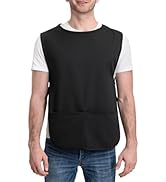 ROTANET Cobbler Apron for Women Men with 2 Pockets Waterproof Art Smock Aprons Black for Painting...