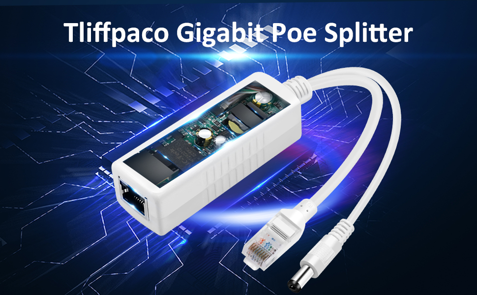 Gigabit PoE Splitter 12V Output with IEEE 802.3af/at Standard Compliant,Power Over Ethernet