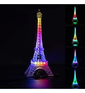 BTF-LIGHTING USB 5V Romance Eiffel Tower Built-in Color Changing Night Light 9.8inch 48 LED WS281...