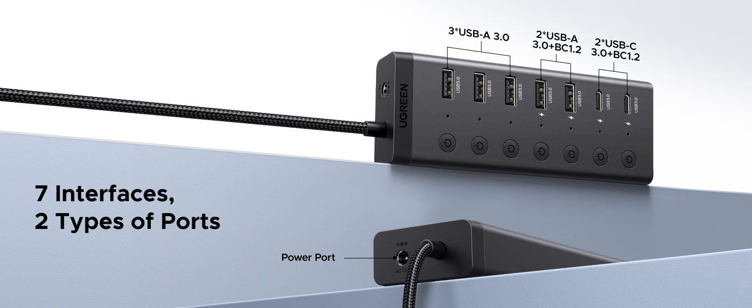 5xUSB-A+2xUSB-C