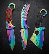 Snake Eye Tactical Triple Set - Fixed Blade/Mini Huntsman/Folding Knife - Outdoors Hunting Campin...