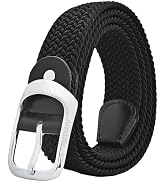 JIFANPAUL Elastic Braided Belt for Men and Women,Stretchable Adjustable Web Woven Belt for Work,C...