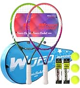 19" 23" 25" Kids Tennis Racket Junior/Youth Tennis Racquet with Tennis Ball Carry Bag Overgrips V...