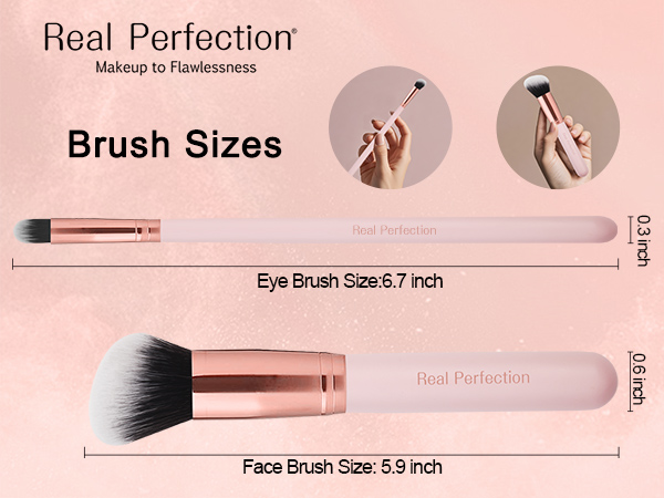 Real Perfection Makeup Brush Set 16 Pcs Makeup Brushes Pink Make up Brushes