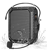 SHIDU Voice Amplifier for Teacher with Portable Microphone and Speaker, 18W Megaphone with Wired ...