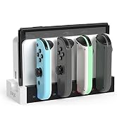 Charging Dock Compatible with Nintendo Switch & Switch OLED Model Joycons, Switch Controller Char...