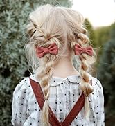 Cherssy Hair Bow Clips for Girls, 20pcs 2" Neutral Fully Lined Alligator Clips and Baby Barrettes...