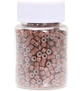 NIACONN 1000pcs Microlink Beads 4mm Silicone Lined Hair Tinsel Beads Micro Link Rings for Hair Ex...