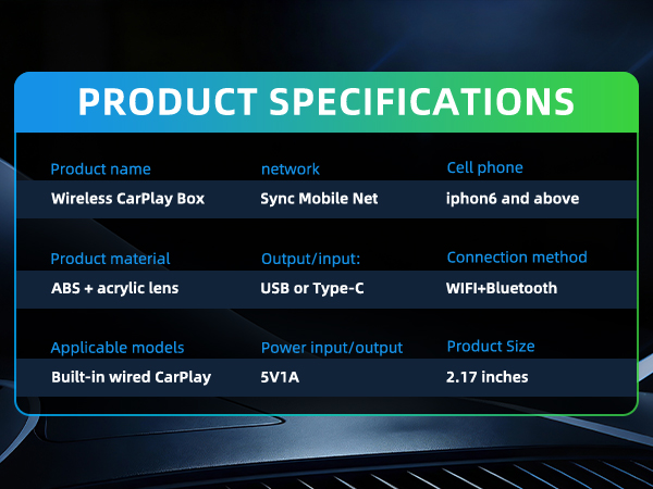 product specifications