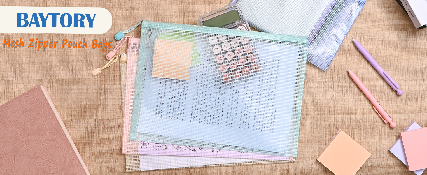 Mesh Zipper Pouch Bags