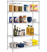 Honey-Can-Do 5-Tier Heavy-Duty Adjustable Shelves, Metal Storage Rack with 800-lb Shelf Capacity,...