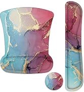 Lateefah Mouse Pad Wrist Support, Keyboard Wrist Rest and Mouse Pad, Memory Foam Wrist Rests for ...