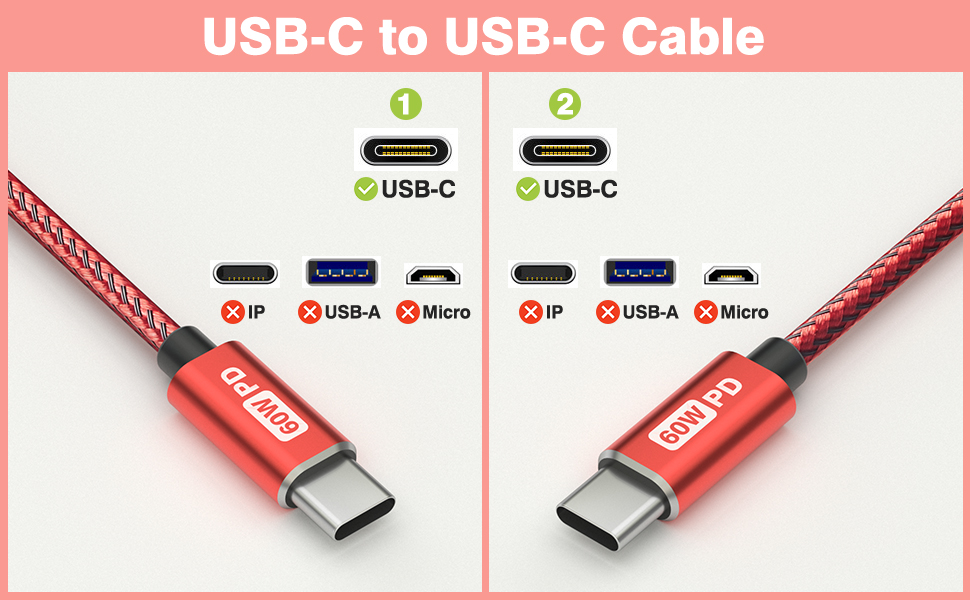 Double USB C Cable