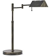 VONLUCE Rustic Desk Lamp, Adjustable Industrial Style Metal Table Lamp, Dimmable Reading Lamp for...