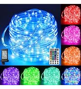 Ollny Rope Lights Outdoor Color Changing, 99FT 300 LED Waterproof Plug in Outdoor String Lights w...