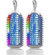 Bug Zapper Outdoor Indoor, 3000V Electric Mosquito Zapper with 4000mAh Rechargeable Battery, Wate...