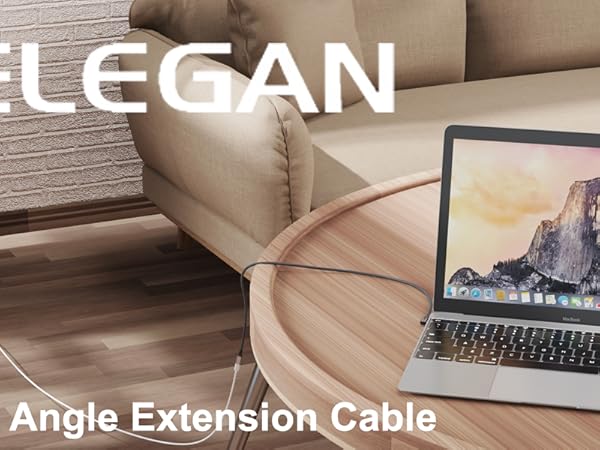 usbc extension right angle cable